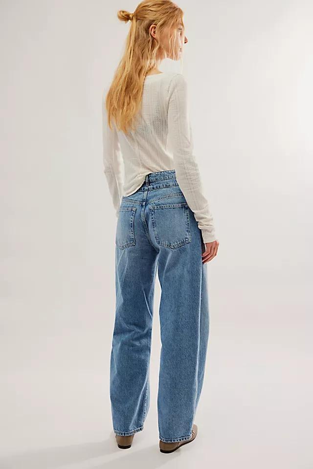 FRAME Double Waist Long Barrel Jeans Product Image