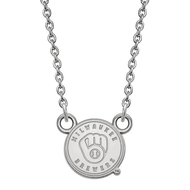 LogoArt Milwaukee Brewers Sterling Silver Small Pendant Necklace, Womens Gold Tone Product Image