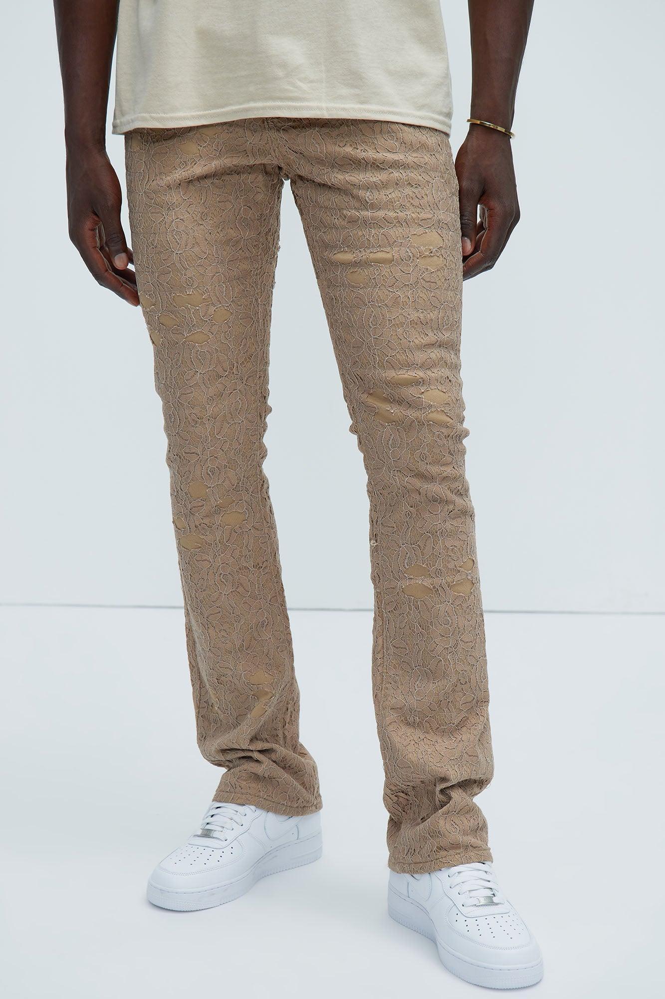 No Trace Just Lace Stacked Skinny Flare Pants - Tan product image