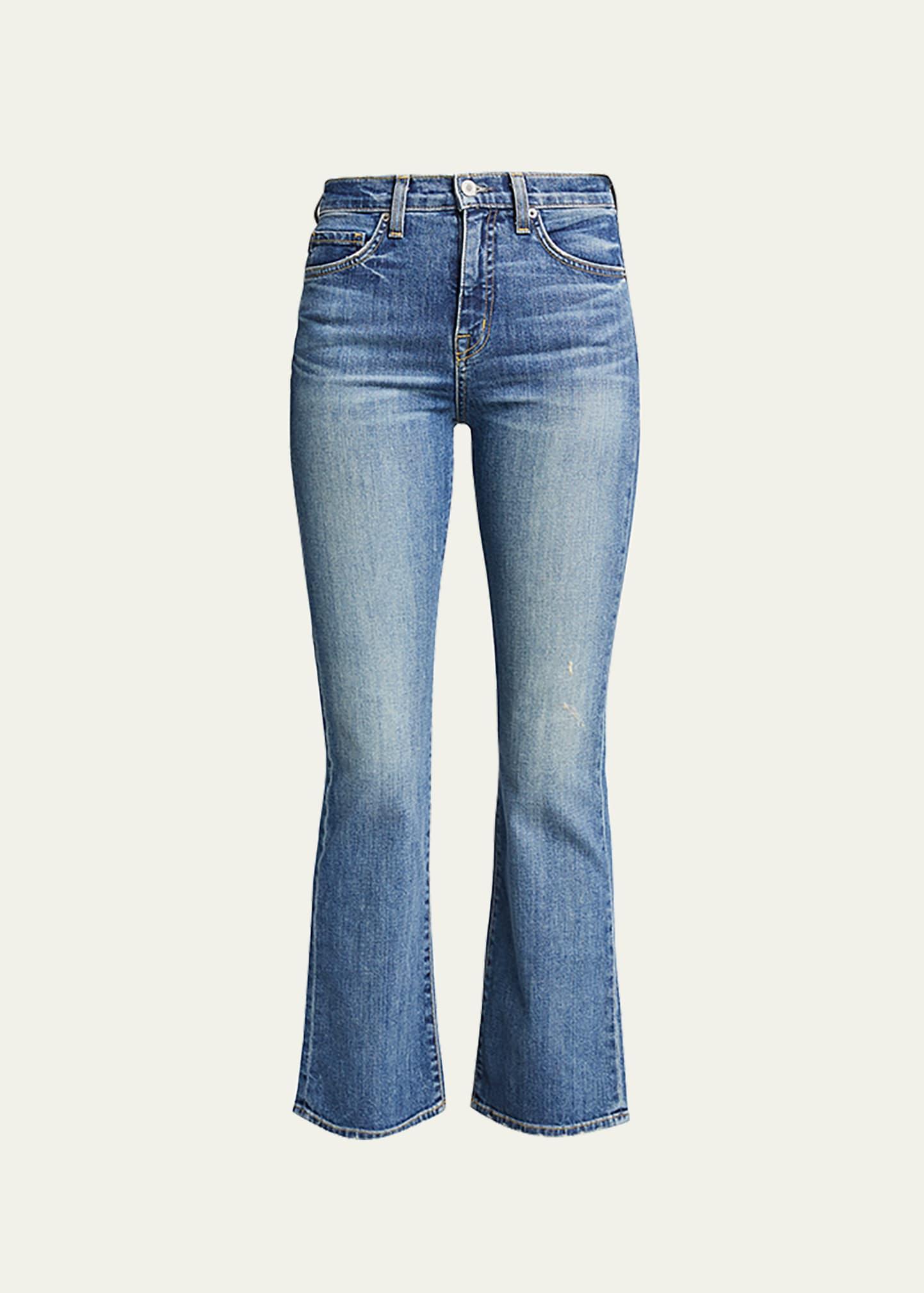 Mid-Rise Bootcut Crop Jeans Product Image