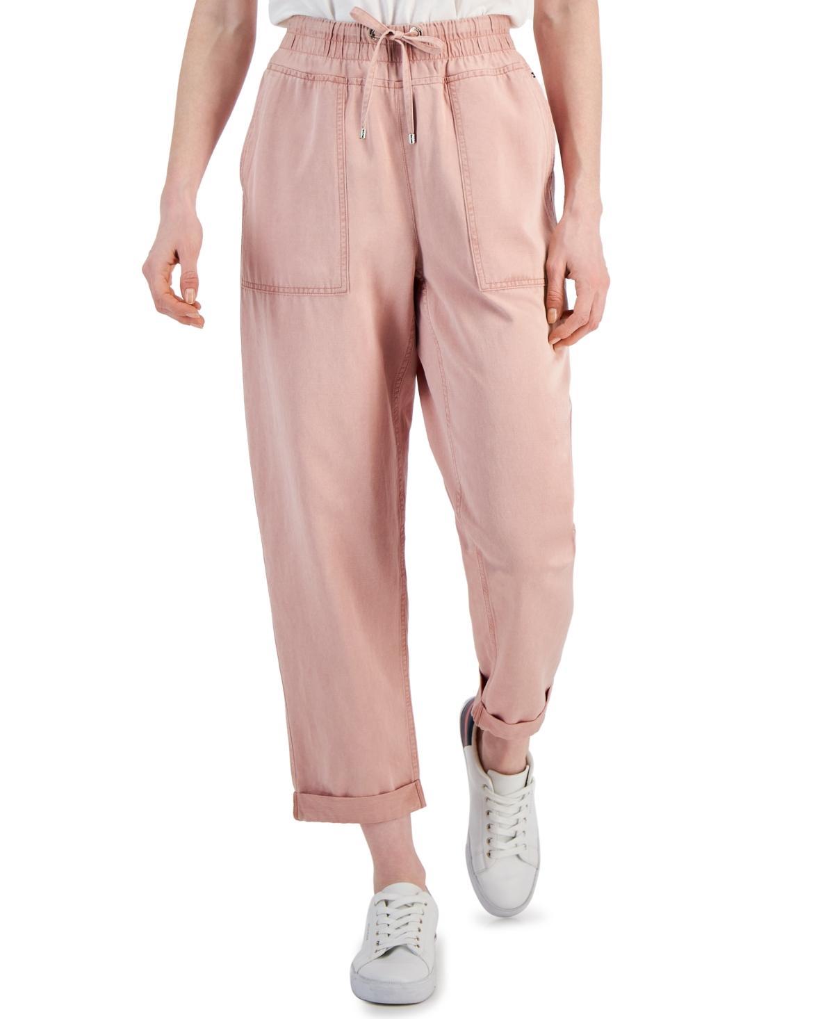 Women's High Rise Cuffed Twill Pants Product Image