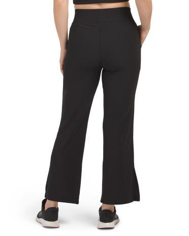 Ribbed Side Slit Pants for Women Product Image