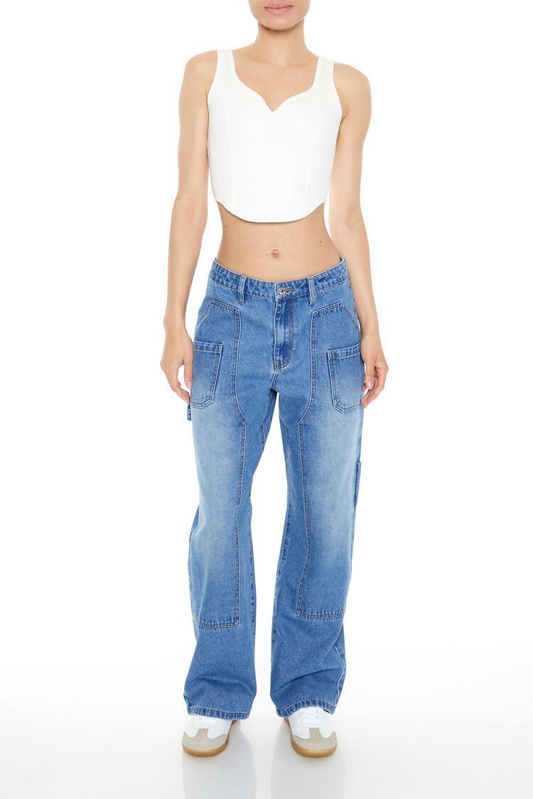 High-Rise Utility Carpenter Jeans | Forever 21 product image