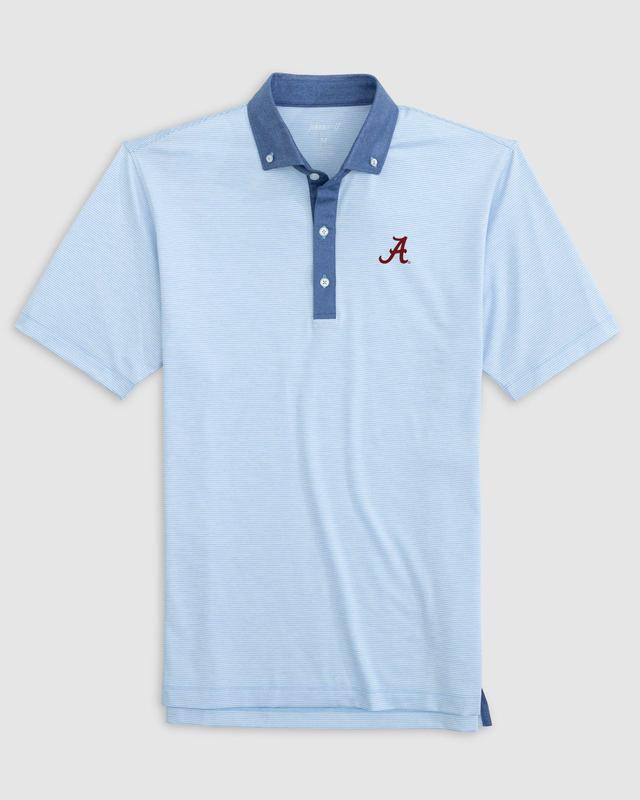 Alabama Walsh Striped Jersey Performance Polo Product Image