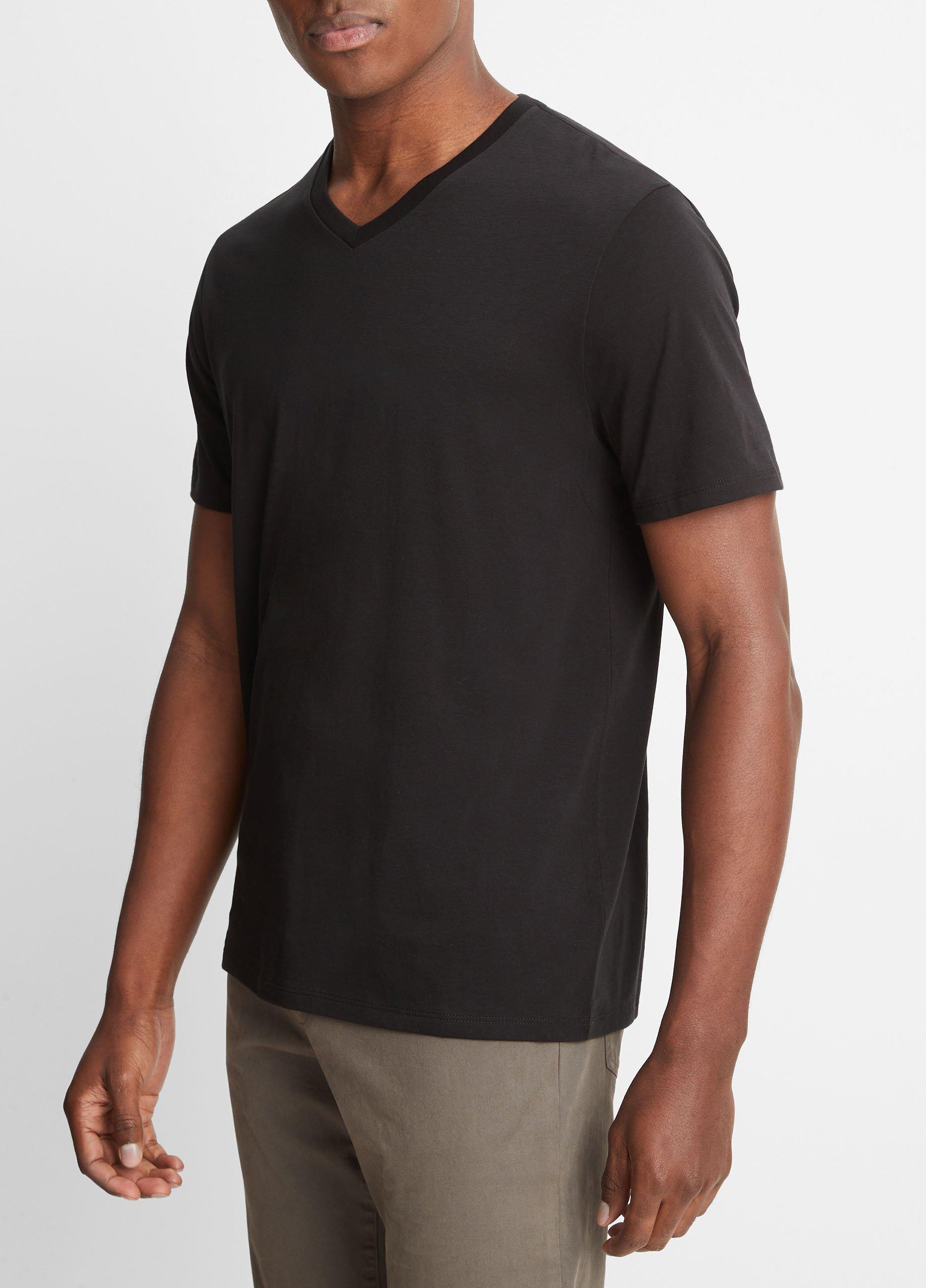 Pima Cotton V-Neck T-Shirt Product Image