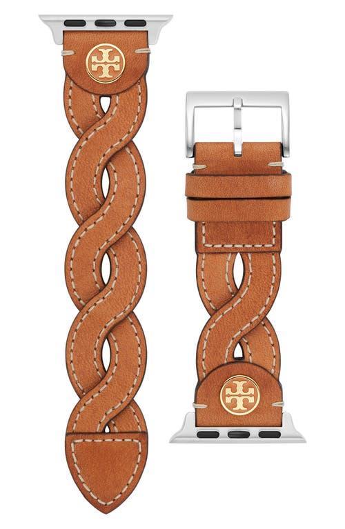 Tory Burch Braided Leather 20mm Apple Watch Watchband Product Image