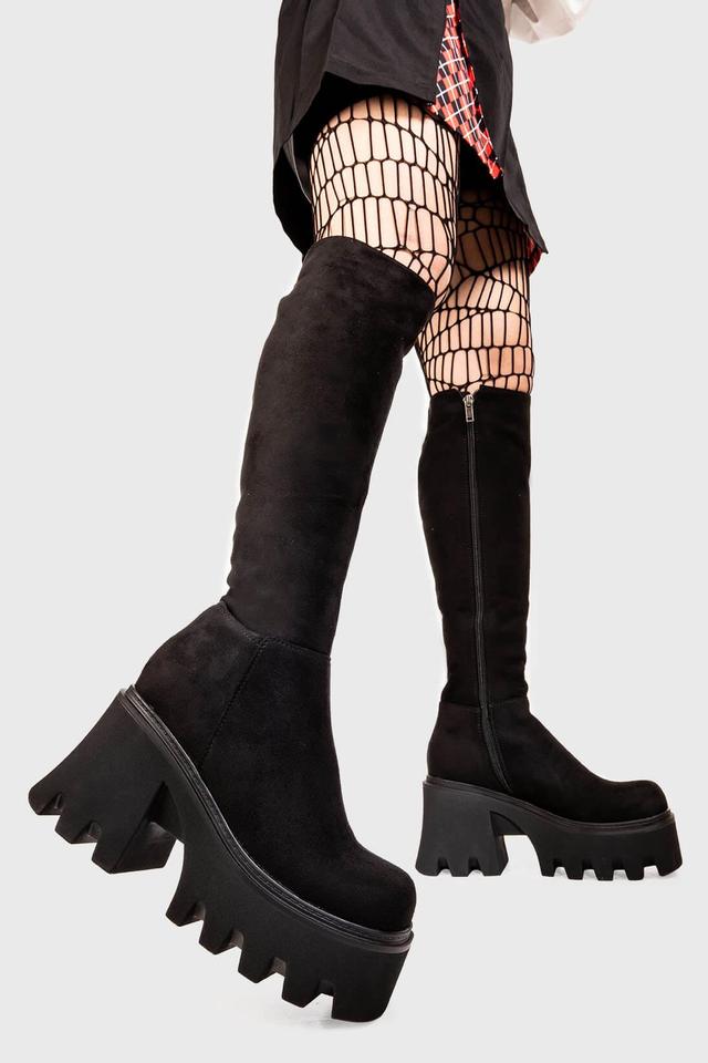 Ready Chunky Platform Knee High Boots Product Image