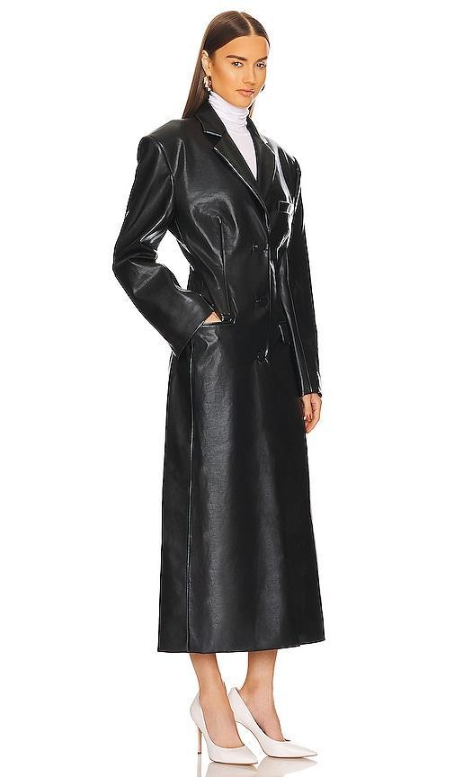 Helsa Waterbased Faux Leather Long Coat Size XXS. Product Image