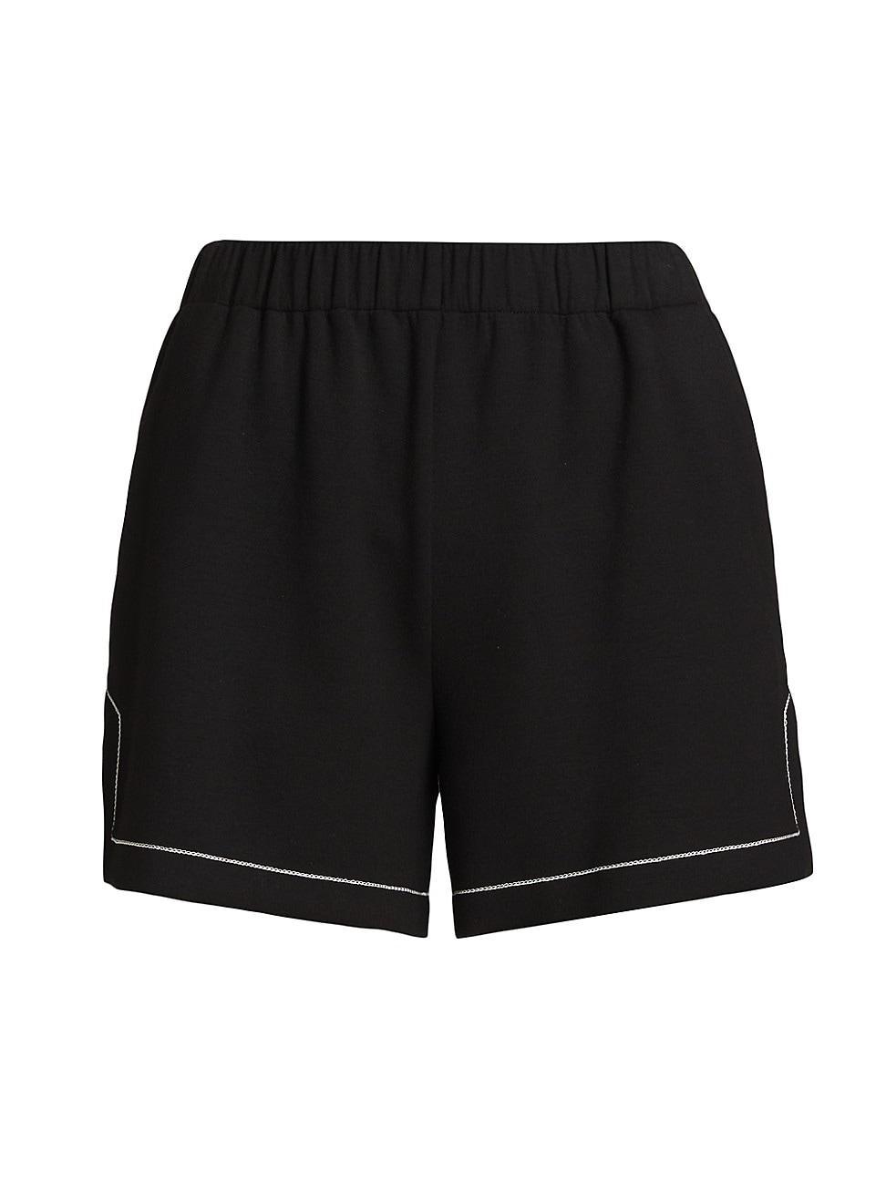 Womens Embroidered Pull-On Shorts Product Image