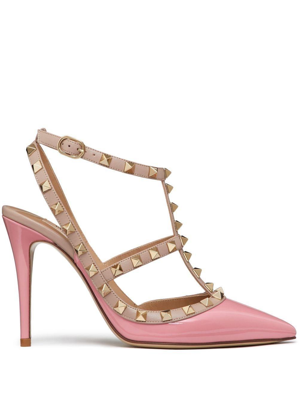 Rockstud High-heel Pumps In Pink Product Image