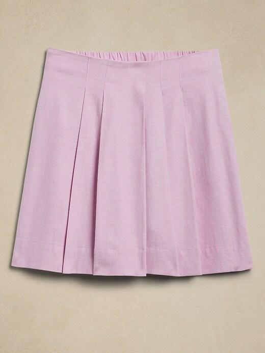 Satin Pleated Skort Product Image