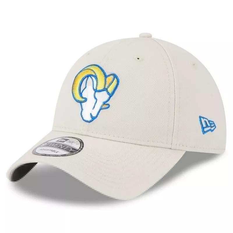 Mens New Era Khaki Los Angeles Rams Ram Head Playmaker 9TWENTY Adjustable Hat Product Image