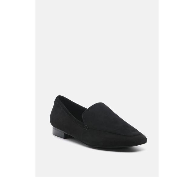 Rag & Co Julia Womens Black Suede Semi Casual Loafers Product Image