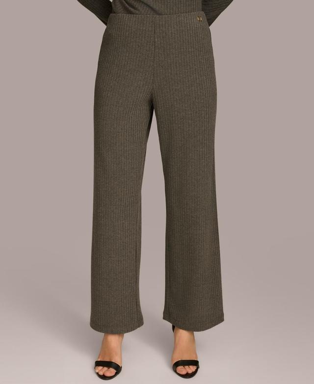 Donna Karan New York Womens Rib-Knit Pants Product Image