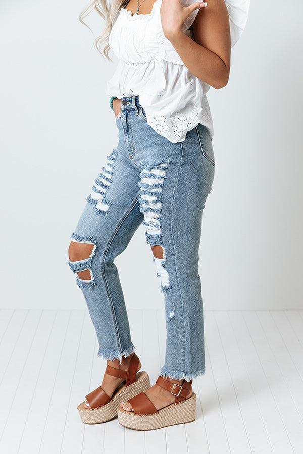 The Badgley High Waist Distressed Relaxed Skinny Product Image