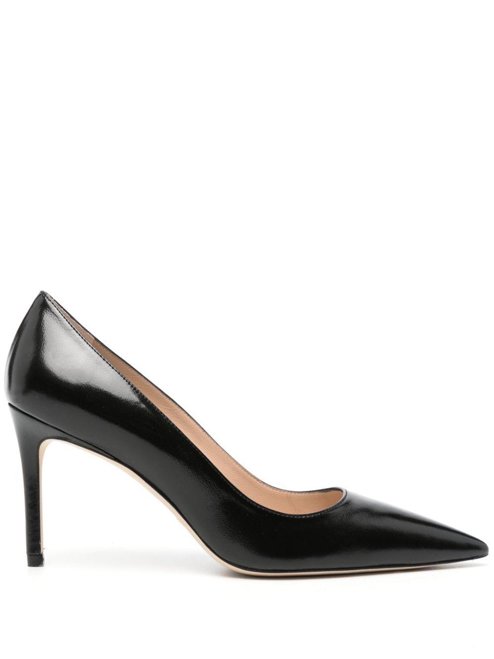 GIANVITO ROSSI Womens Black Gianvito 85 Leather Courts Product Image