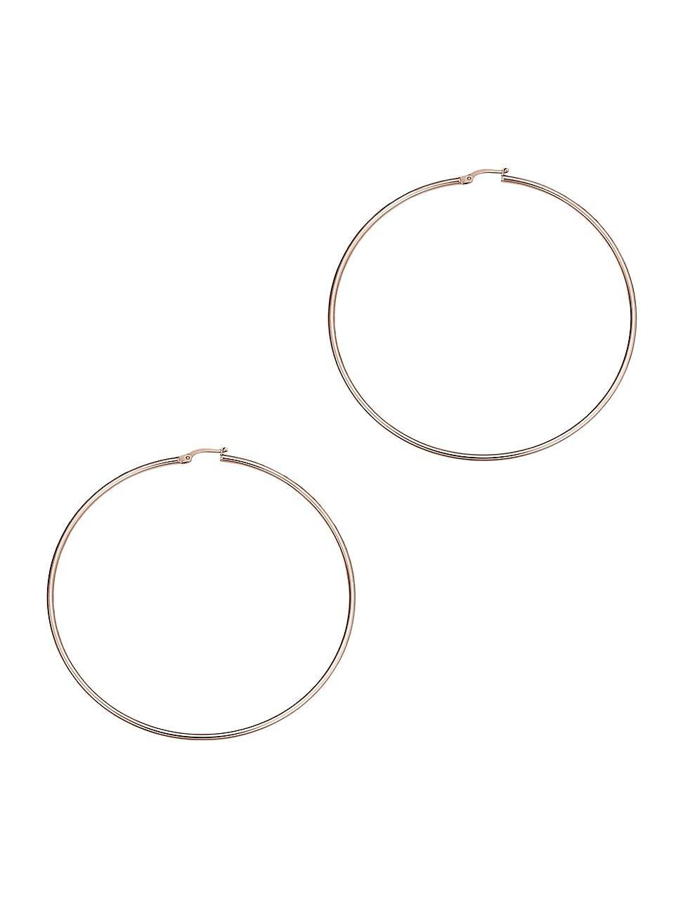 Womens 14K Rose Solid Gold Everything Oversized Hoops Product Image