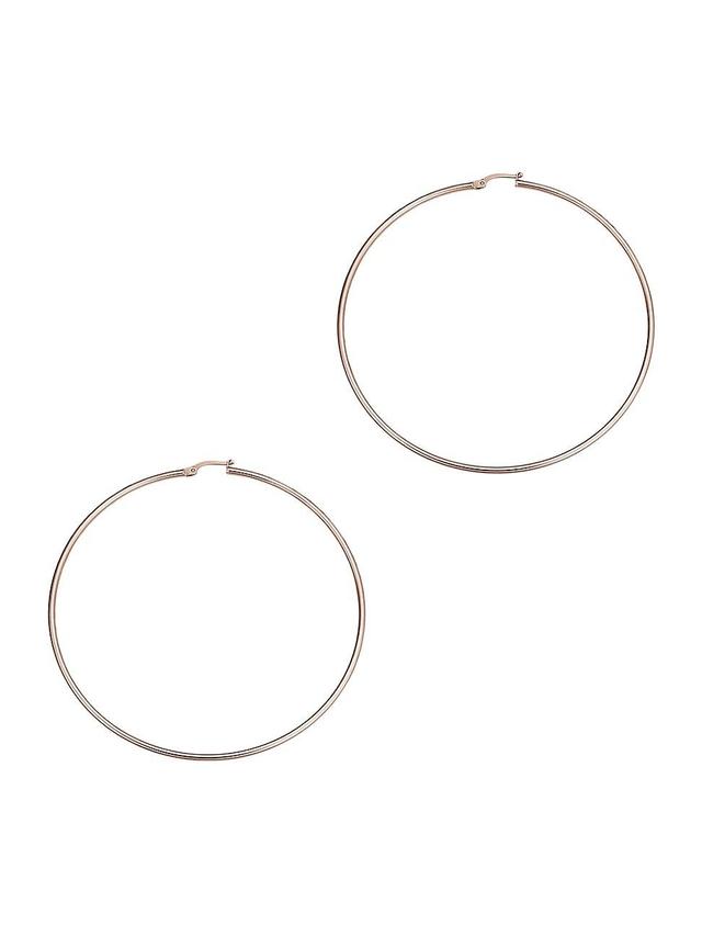 Womens 14K Rose Solid Gold Everything Oversized Hoops Product Image