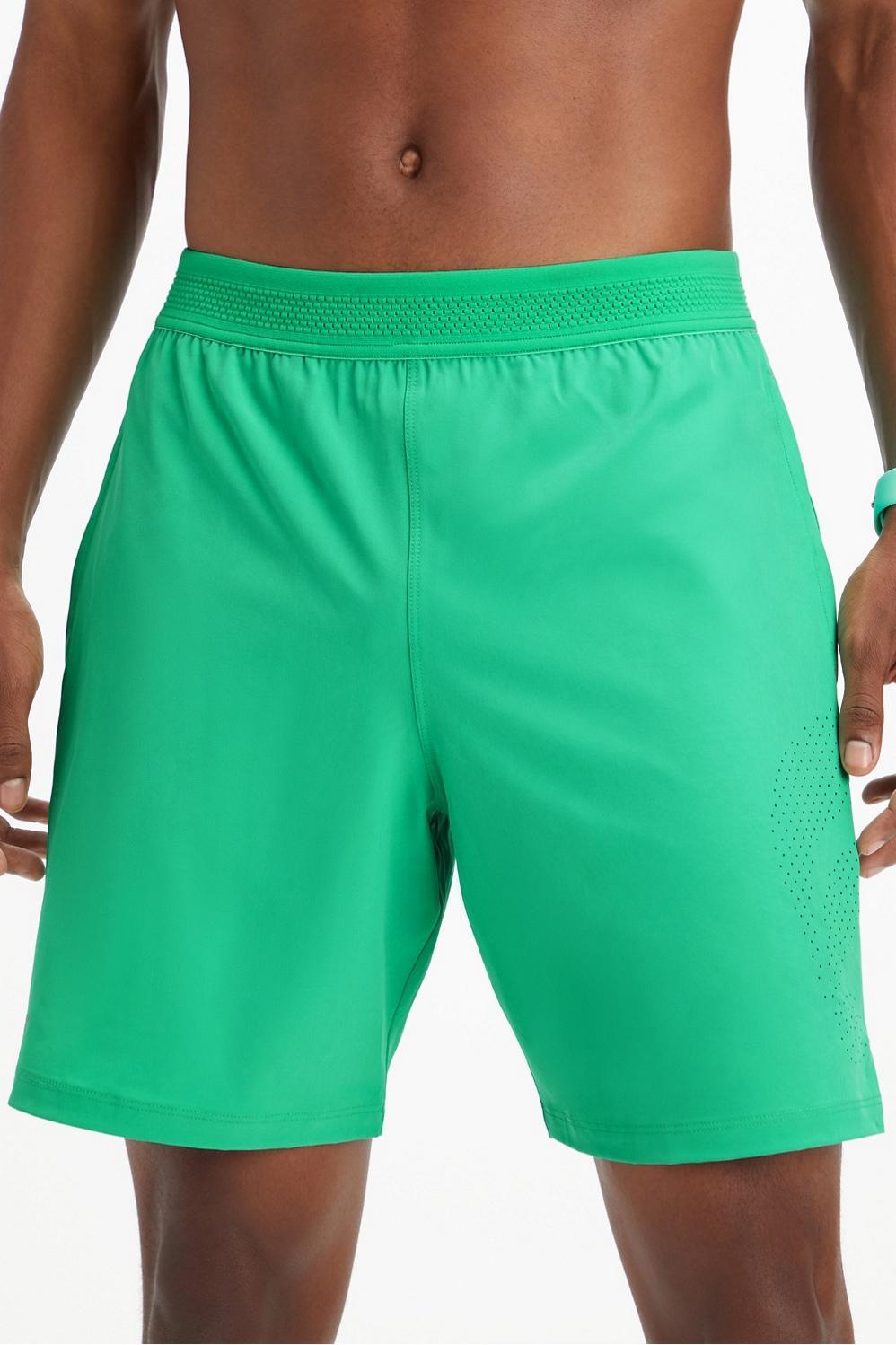 Fabletics Men The Fundamental Short male Essential Green Perforate Size L Product Image