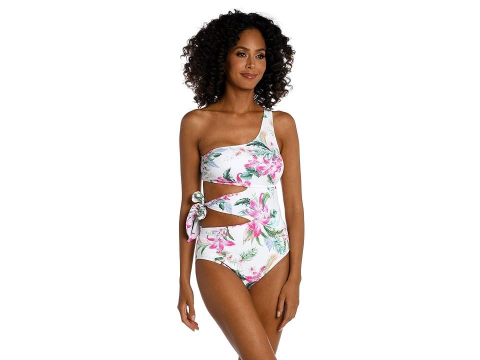 La Blanca Mystic Palms One Shoulder Mio (Multi) Women's Swimsuits One Piece Product Image