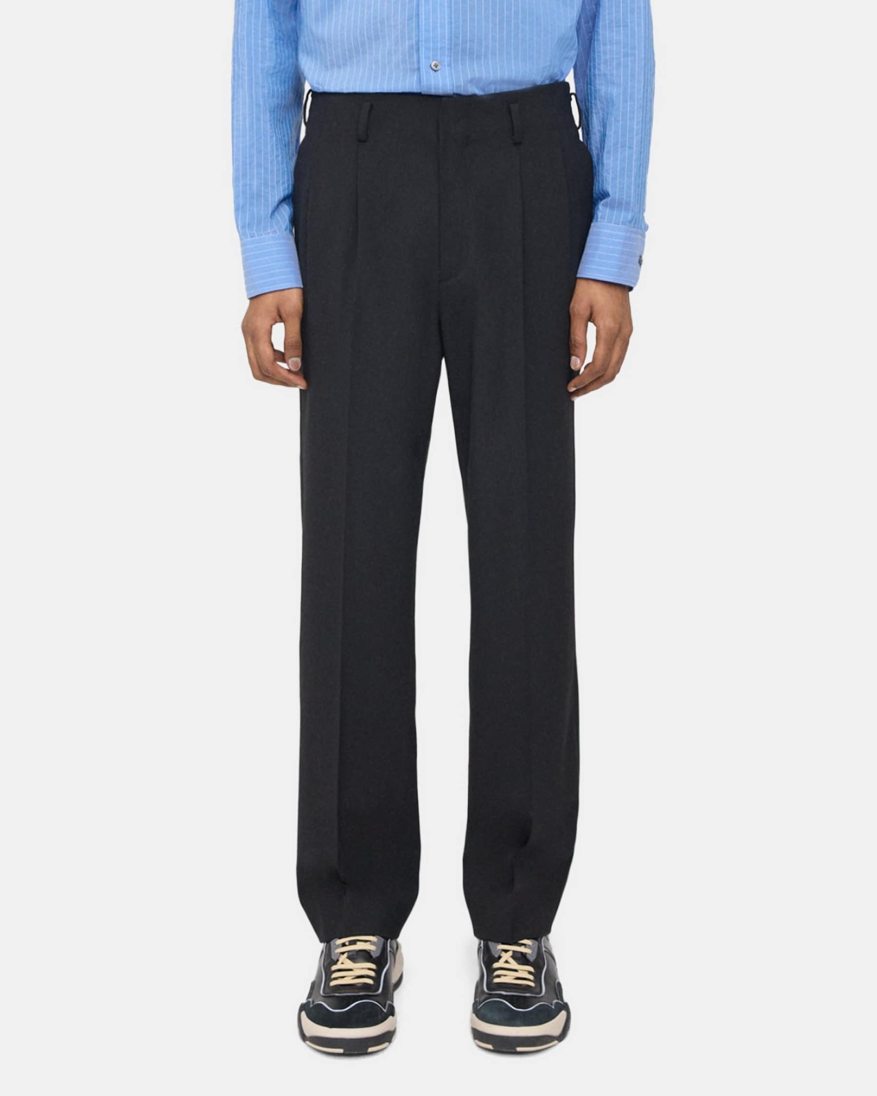 Pleated Pant in Wool Gabardine Product Image