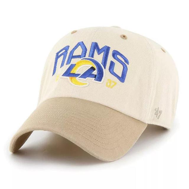 Mens 47 Natural/Tan Los Angeles Rams Sierra Clean Up Adjustable Hat Product Image