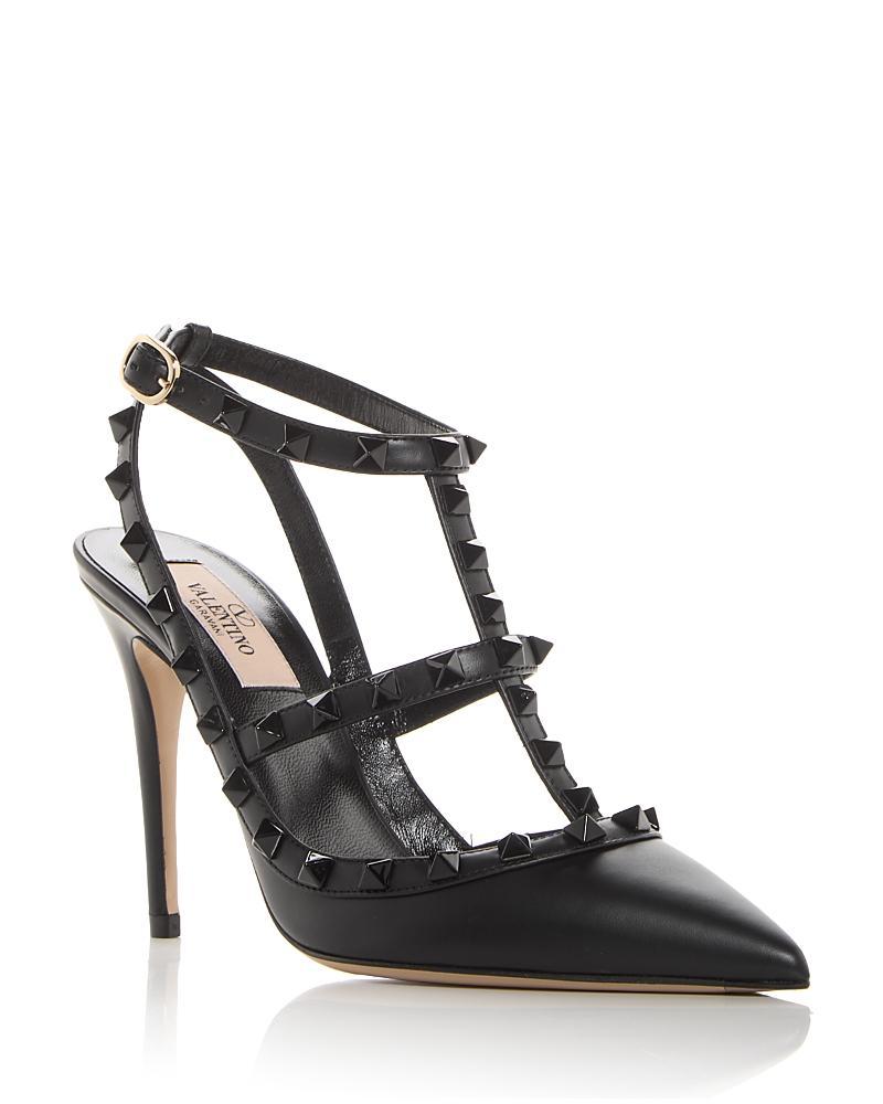 Womens Rockstud Mirror-Effect Pumps With Matching Straps And Studs Product Image