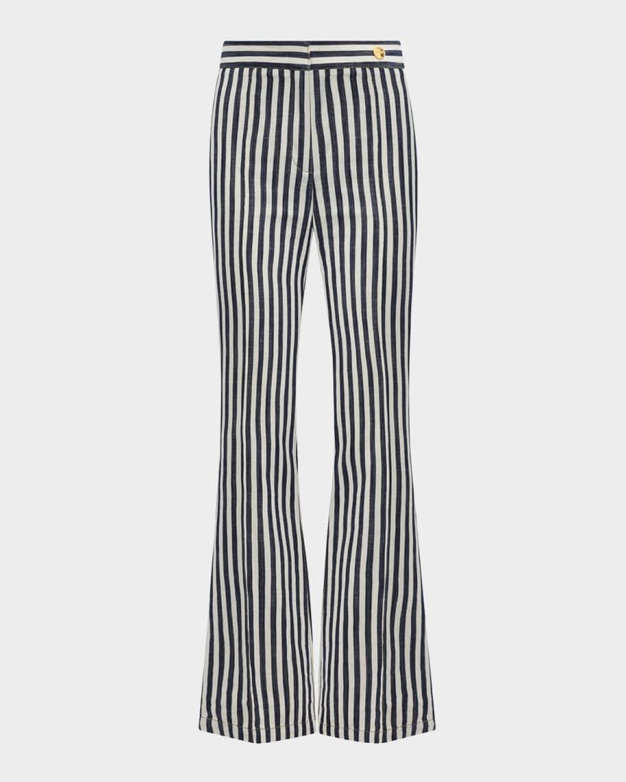 Lola Striped Flare-Leg Pants Product Image