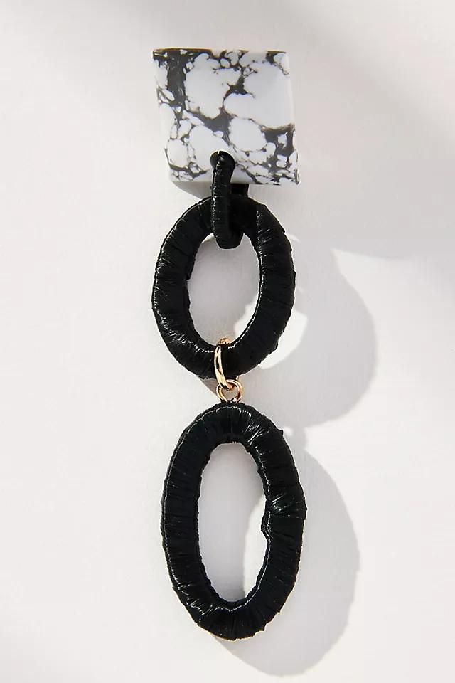 Raffia Ovals Drop Earrings Product Image