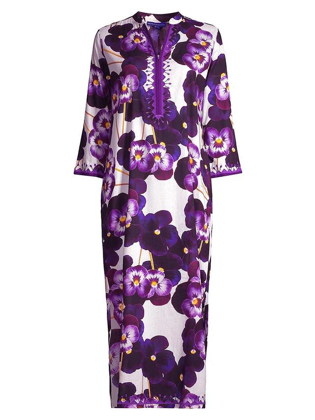 Womens Clorinda Floral Cotton Tunic Midi-Dress Product Image