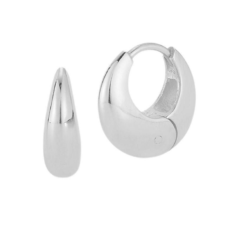 Sunkissed Sterling Sterling Silver Polished Chunky Hoop Earrings, Womens Product Image