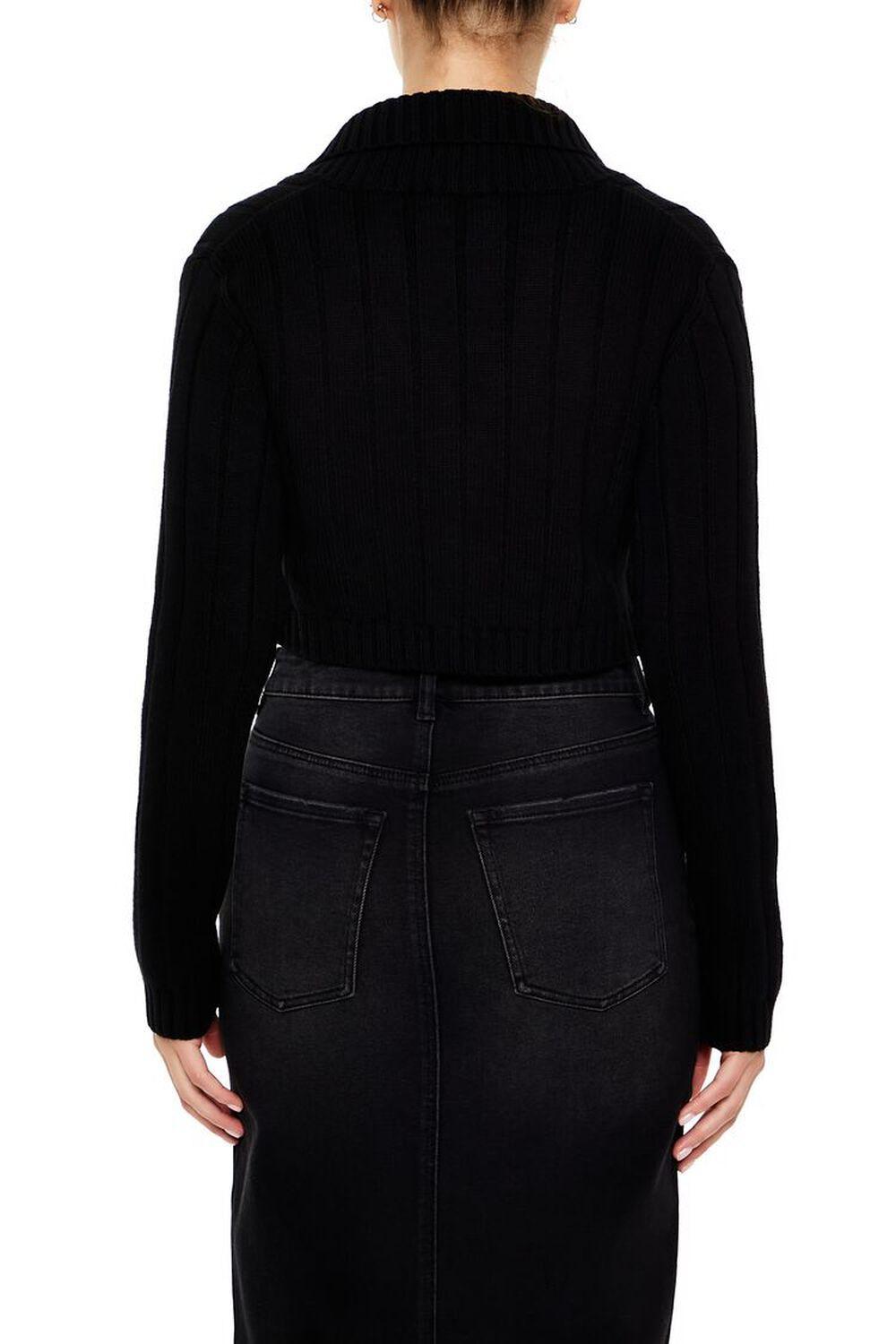 Cropped Rib-Knit Cardigan Sweater | Forever 21 Product Image