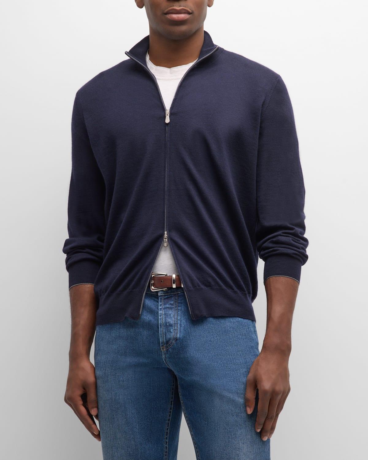 Mens Wool-Cashmere Full-Zip Sweater Product Image