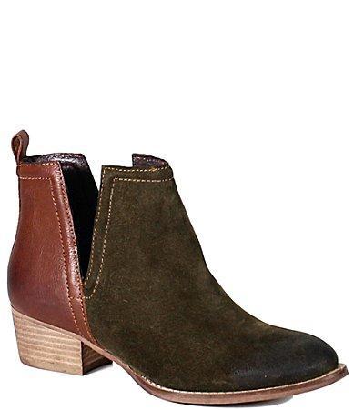 Diba True Stop By Suede Two Tone Western Booties Product Image