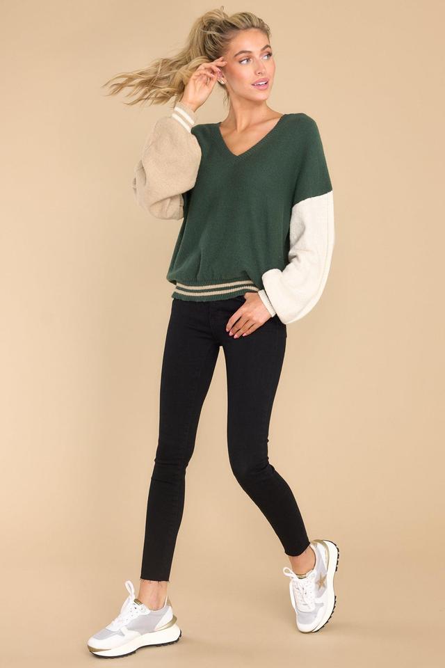 Mean Something Hunter Green Sweater Product Image