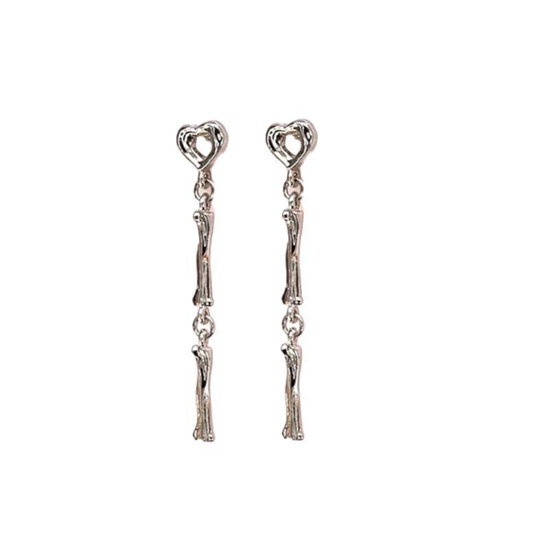 Heart Twisted Bar Stud Earring / Set Product Image