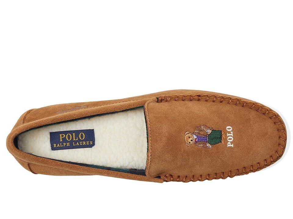 Polo Ralph Lauren Brenan Maddison Bear Suede Moccasin Slipper (Snuff) Men's Slippers Product Image