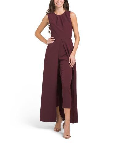 Zeda Sleeveless Walk Thru Jumpsuit for Women | Polyester/Spandex Product Image