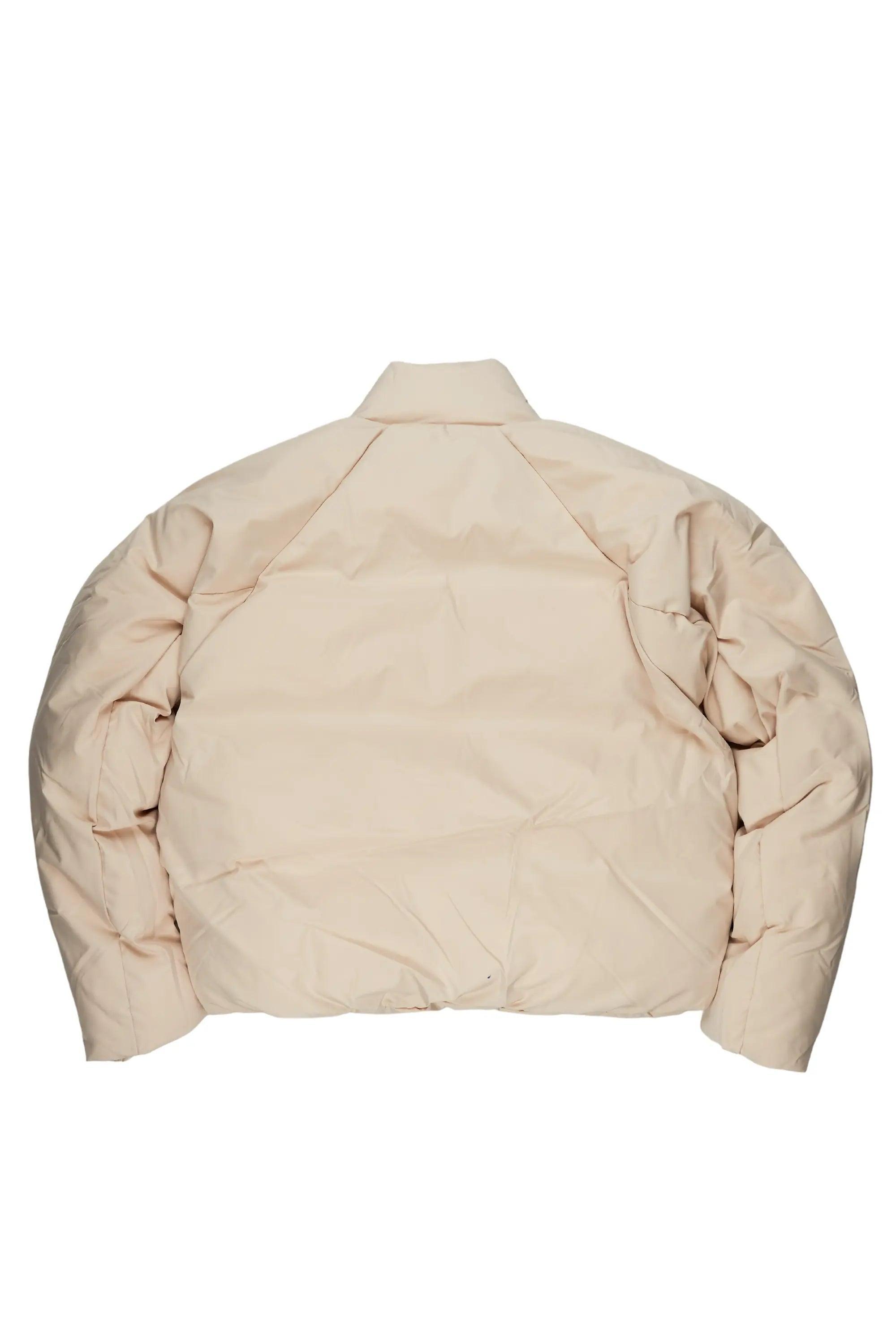 Rabbie Beige/Orange Puffer Jacket Male Product Image