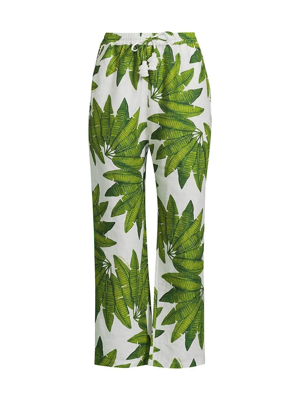 Womens Palm Fan Crop Pants Product Image