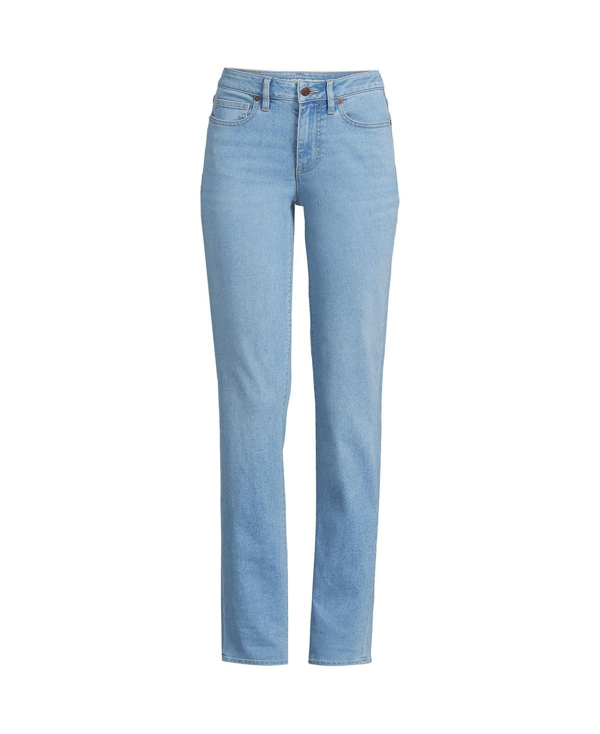 Lands End Petite Recover Mid Rise Boyfriend Blue Jeans Product Image