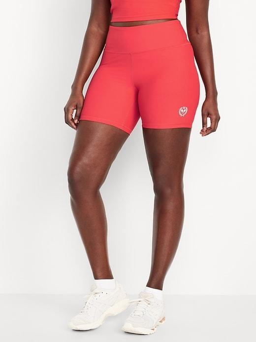 High-Waisted PowerSoft Biker Shorts -- 6-inch inseam Product Image