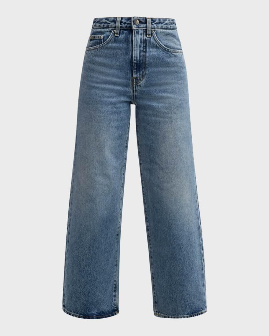 Mid-Rise Wide-Leg Ankle Jeans product image