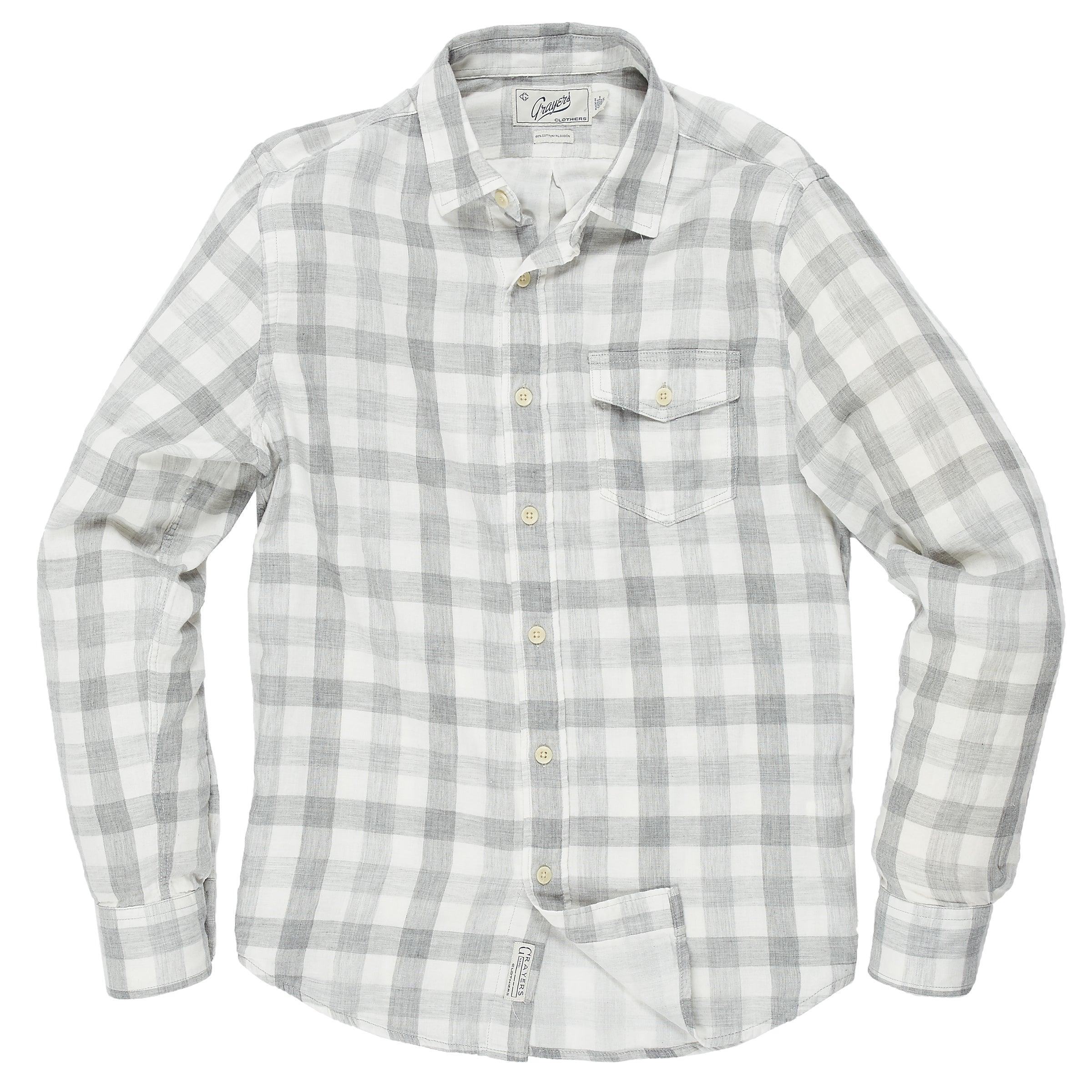 Durham Double Cloth Shirt - Heather Gray Gingham Product Image