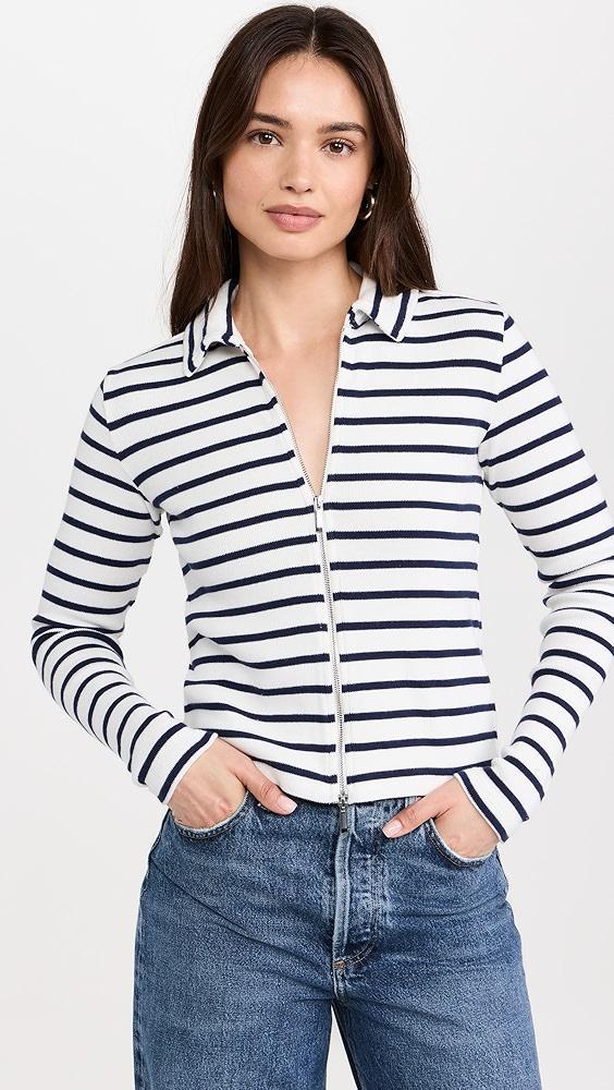 Madewell Grill Long Sleeve Zip Top | Shopbop Product Image