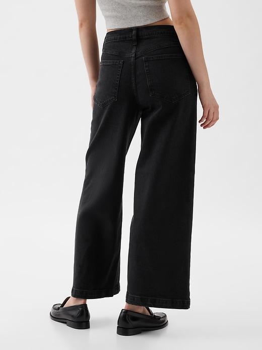 High Rise Stride Wide-Leg Ankle Jeans Product Image