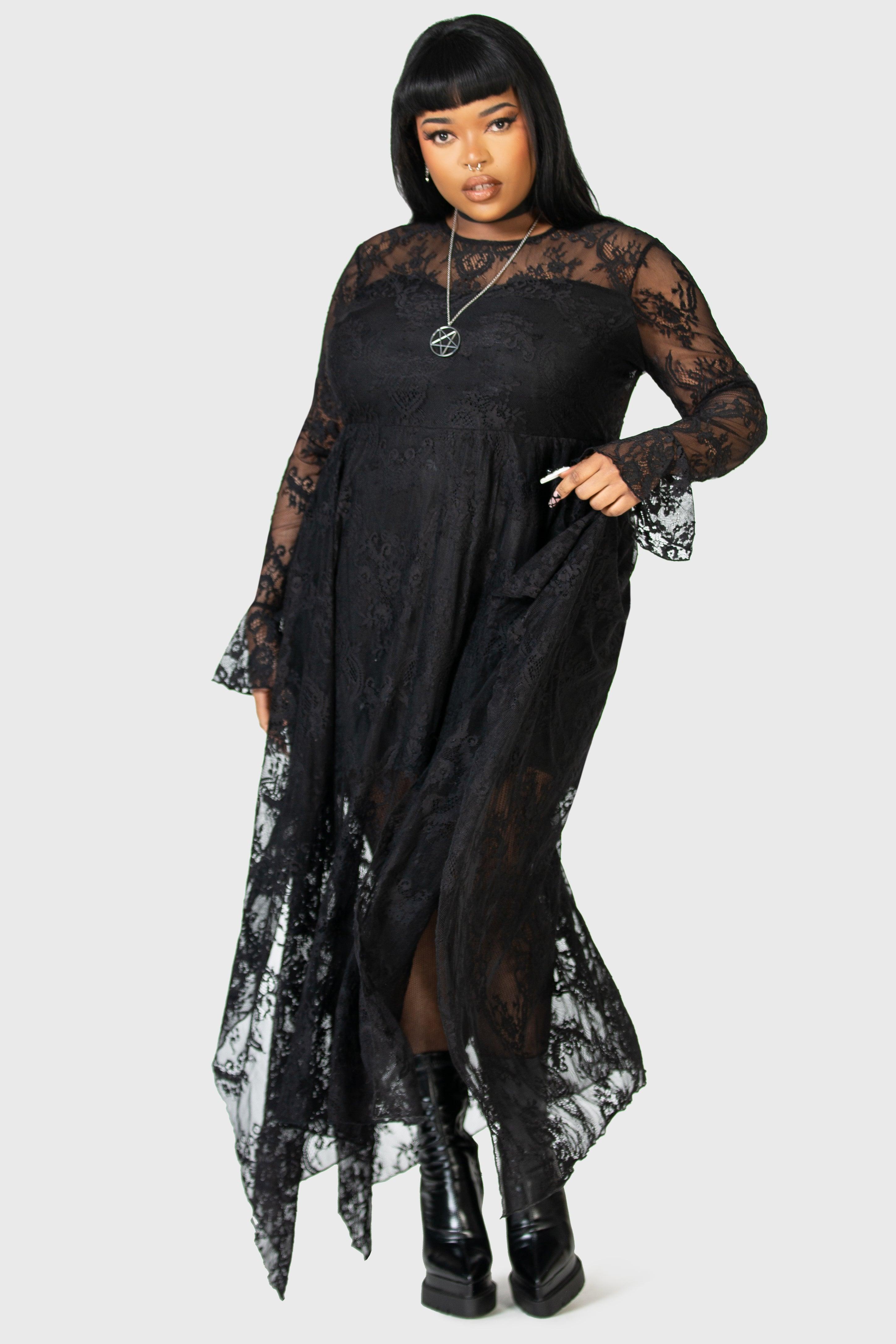 Shadow Figure Maxi Dress [PLUS] Female Product Image