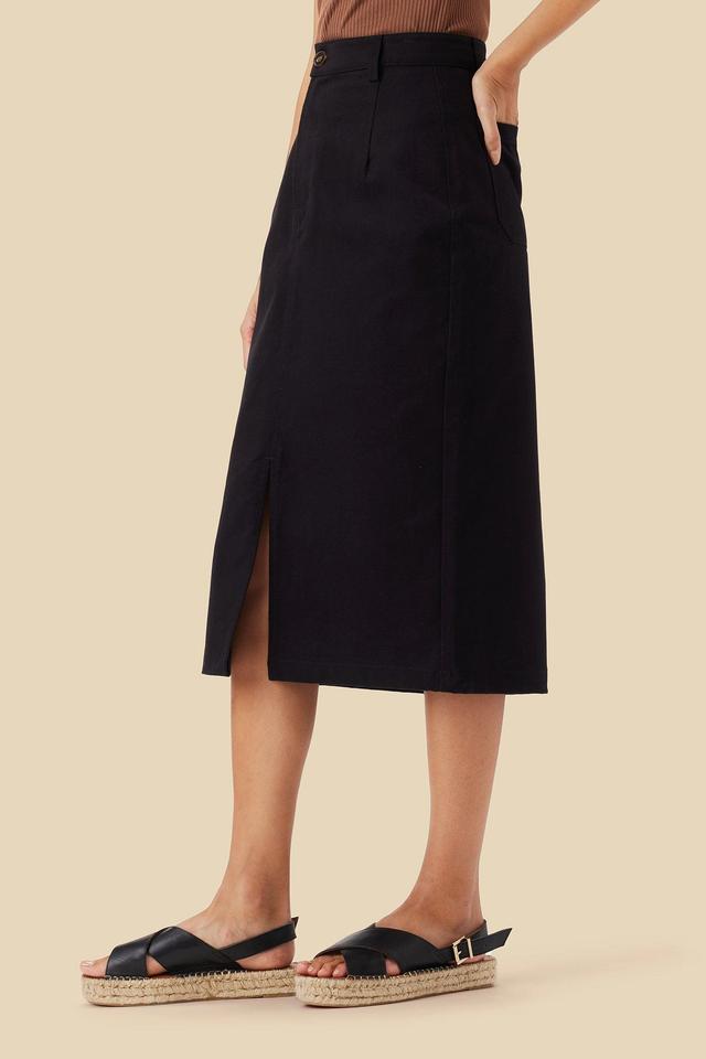 Lina Organic Cotton Skirt - Black Product Image