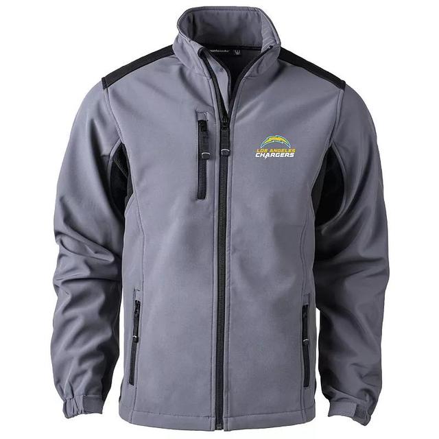 Mens Dunbrooke Charcoal Los Angeles Chargers Circle Softshell Fleece Full-Zip Jacket Product Image