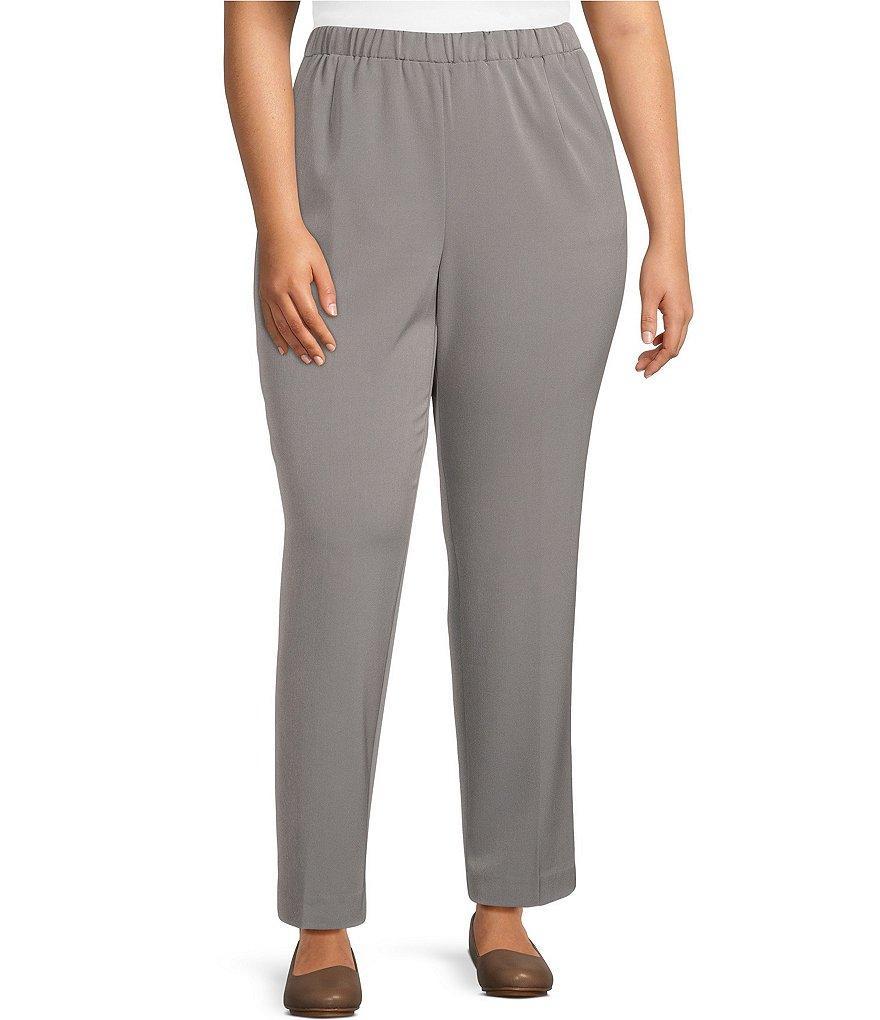 Allison Daley Plus Size City Stretch Straight Leg Pull-On Pants Product Image